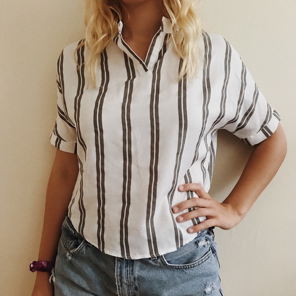 Beachy Vertical Striped Shirt